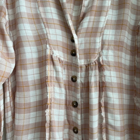 Free People All About The Feels Plaid Button Down - Picture 6 of 8